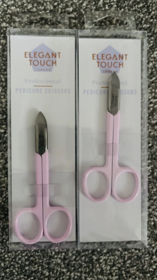 2x Elegant Touch Professional Stainless Steel Pedicure Scissors  - Image 1 of 1