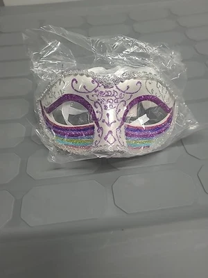Venetian Half-mask Masquerade Mask. Multi Color Mardi Gras Costume Accessory - Image 1 of 4