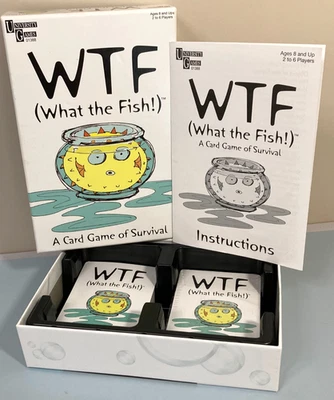 WTF (What the Fish!) A Card Game of Survival Ages 8+ University Games 2019 - Image 1 of 4