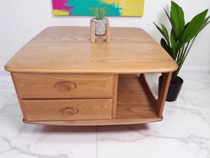 Mid Century Ercol Pandora Coffee Table Solid Elm Blonde Vintage Retro Restored - Picture 1 of 19