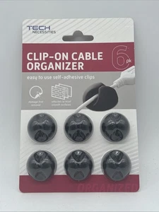 Tech Necessities Clip-On Cable Organizer 6 PACK - Afbeelding 1 van 2