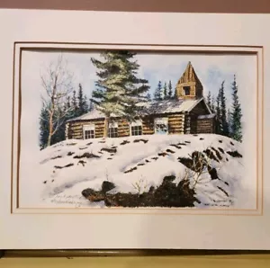 Gail Niebrugge Signed Winter Chapel Alaska Art Print Numbered 1980 Pen Ink - Picture 1 of 6