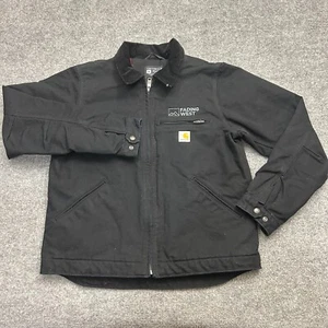 Carhartt Relaxed Fit Blanket Lined Detroit Jacket Mens M Black Workwear 103828 - Picture 1 of 10