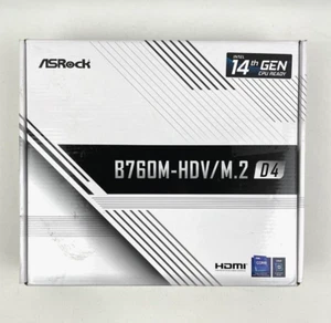 ASRock B760M-HDV/M.2 D4 LGA 1700 MicroATX Intel Motherboard (Please Read) - Picture 1 of 4