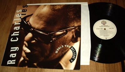 RAY CHARLES *EU 1st Press PROMO 12" LP ' WOULD YOU BELIEVE? ' 1990 EXC - Image 1 of 4