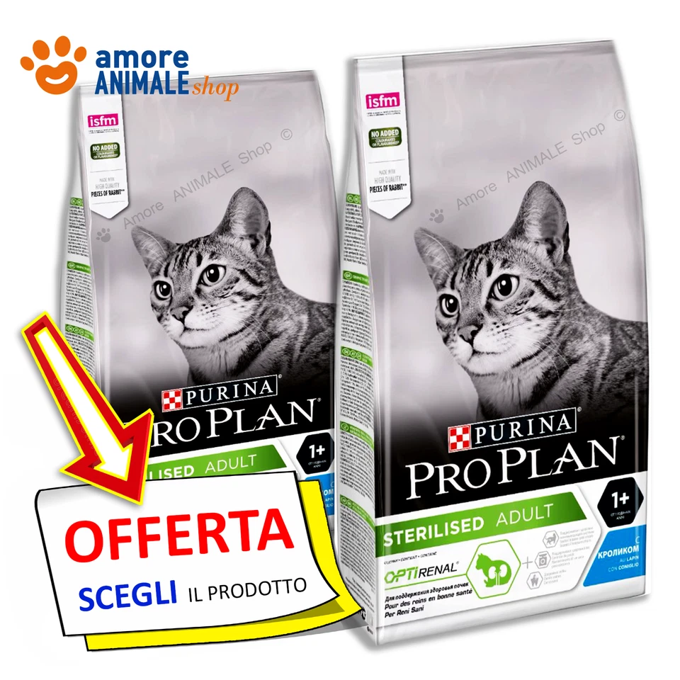 PURINA Cat PRO PLAN → Sterilized Coniglio- 400 gr / 1,5 - 10 kg - Gatto, Gatti