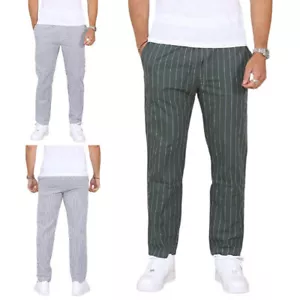 Mens Pyjama Bottoms Striped Cotton Loungewear PJs Nightwear Soft Trousers S-XL - Picture 1 of 17