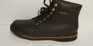 New Rockport Mens M7100 Boots, Dk Chocolate Perforated II size 8.5 lifestyle - Picture 1 of 10