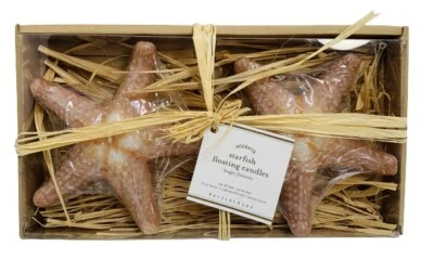 Pottery Barn 2 velas flotantes estrellas de mar océano náutico playa casa decoración Nuevo de Lote Antiguo Foto 1 de 4