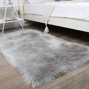 Fluffy Rugs Anti-Slip SHAGGY RUG Soft Plush Carpet Floor Mat Living Room Bedroom - Picture 1 of 27