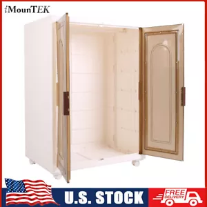 Portable Closet Wardrobe for Hanging Clothes with Lockable Removable Wheels - Picture 1 of 14