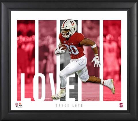 Bryce Love Stanford Trees Framed 15x17 Player Panel Collage Cover