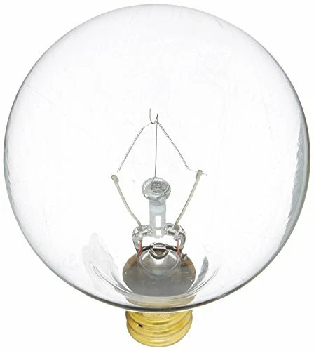 Bulbrite 25G16CL2 25W G16 Globe 120V Candelabra Light Bulb, Clear - Image 1 of 1