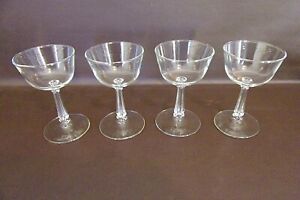 Vintage Set Of Four Cordial/Drink Glasses Stemware