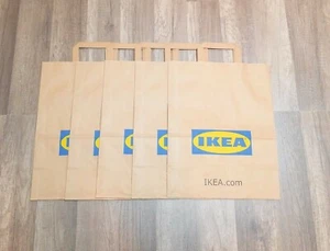 New 5 Pack IKEA Brown Paper Bags With Handles RARE - Picture 1 of 2