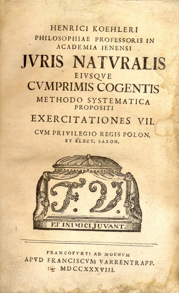 Juris Naturalis Y Su Método Sistemático Propuesto Kohler - Imagen 1 de 1