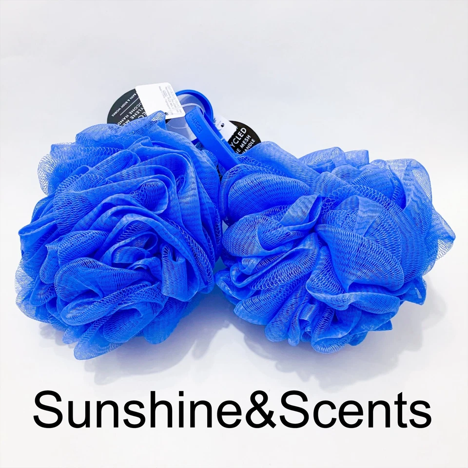 2-Упаковки Bath & Body Works СИНЯЯ ВАННА ГУБКА LOOFAH супер мягкий силиконовый ручки новый - Изображение 1 из 1