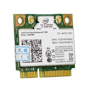 7260HMW Half Mini PCIe Card Wireless Network Dual Band AC WiFi Bluetooth Adapter - Picture 1 of 7