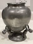 Old Colonial Pewter Vase or Urn with Children at base