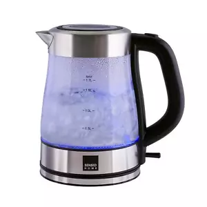 More details for sensio home electric cordless glass kettle 1.7l 3000w