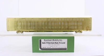 HO Brass Overland Models 3252 Safe-T-Pack Auto Rack Tri Level UP FEC AT&SF - Image 1 of 4