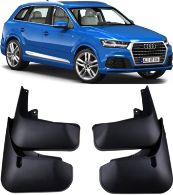 Genuine Molded Set Splash Guards Mud Flaps For 2016-2019 Audi Q7 S-Line SQ7 - Image 1 of 4