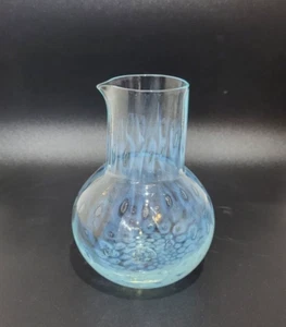 Glassybaby Handblown Glass Carafe Tumbleup Sipper "Yes" Clear/White w Bubbles - Picture 1 of 18