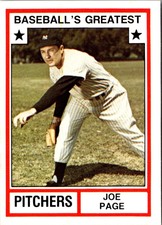 1982 TCMA Baseball's Greatest Pitchers Joe Page #4 New York Yankees