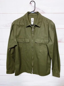 H&M Mens Jacket Size M Relaxed Fit Full Zip Pockets Long Sleeve 100% Cotton - Picture 1 of 7