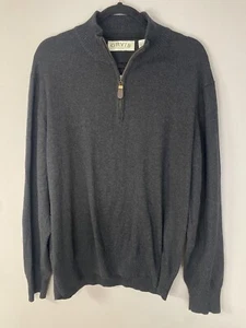 Suéter Sudadera Gris Cuarto Cremallera Manga Larga Orvis Para Hombre Grande - Imagen 1 de 7