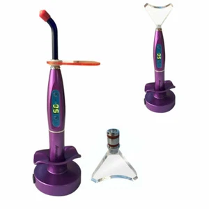 USA STOCK Dental Wireless 5W LED Curing Light with Whitening Tip 1500mw Purple - Picture 1 of 12