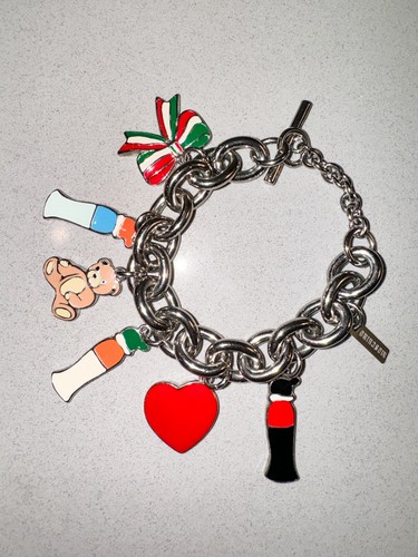 Bracciale con ciondolo in argento firmato MOSCHINO VINTAGE