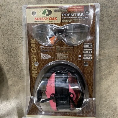 Mossy Oak Prentiss Shooters Protection Combo  Glasses, Ear Plugs& Ear Muffs - Image 1 of 4