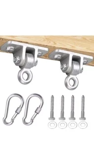 2400 lb Hanging Snap Hooks - Silver (2psc) - Picture 1 of 3