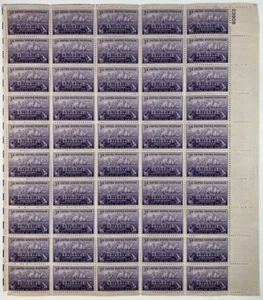 Scott 970 - 1948 Fort Kearny and Pioneer Group Full Sheet of 50 US 3¢ Stamps MHN - Picture 1 of 2