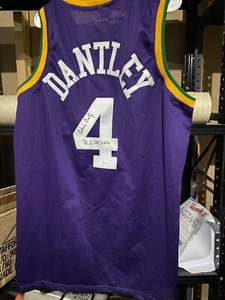Adrian Dantley Utah Jazz Autograph Jersey Inscribed HOF 2008 JSA Sticker Size XL - Picture 1 of 4