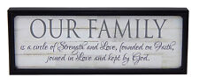 Our Family Circle of Strength Love Faith Farmhouse Sign Rustic Wall Decor Print