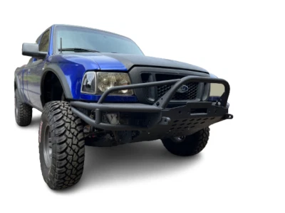 Baja Style Winch Front Bumper With Bullbar - Ford Ranger (98-11) - Image 1 of 3