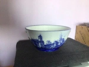 ANTIQUE KEELING & CO LATE MAYERS BLUE & WHITE 7.1/2" BOWL c1890 pinned - Picture 1 of 10