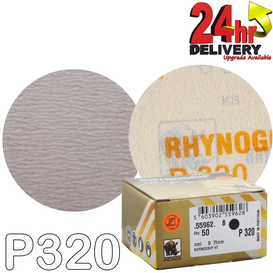 Indasa Rhynogrip HT Line 75mm 3" Sanding Discs P320 Box of 50 Grip System - Image 1 of 1