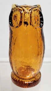Pilgrim Art Glass Amber Owl paper Weight Vintage USA - Picture 1 of 5