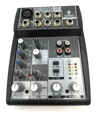 Behringer XENYX Q502 USB 5-input Mixer - No Power Cord - Tested - Image 1 of 3