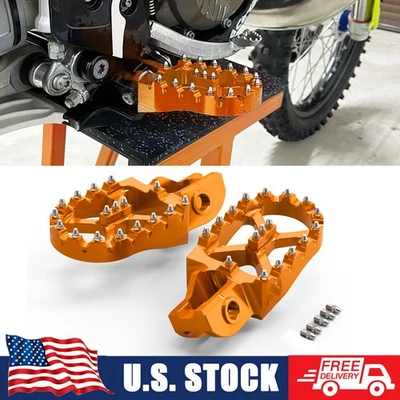 Pedales reposapiés anchos CNC para KTM 150 250 300 SX XC TPI SXF XCF 2017-2022 Foto 1 de 4