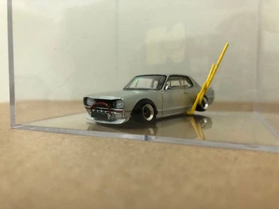 Minicar personalizzata Nissan Skyline Hakosuka Kai 1/64 argento - Immagine 1 di 4