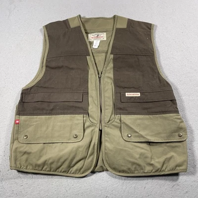 Winchester Vest Mens Large Green Brown Outdoor Hunting Utility Rugged Sportsman - Image 1 of 4