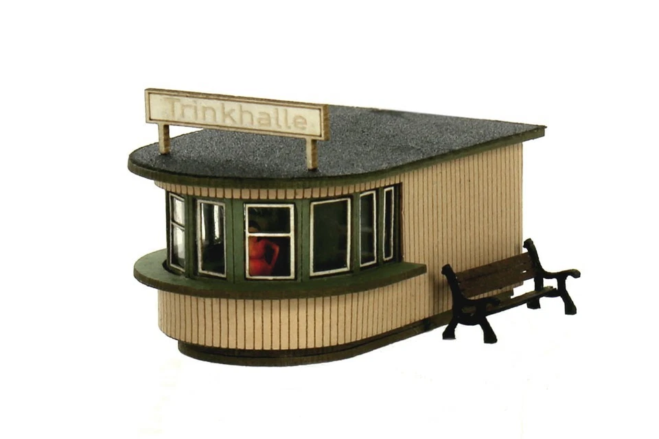 Kiosk - Trinkhalle, klassisch:  H0-Bausatz NEU eingeschweißt, - Bild 1 von 2