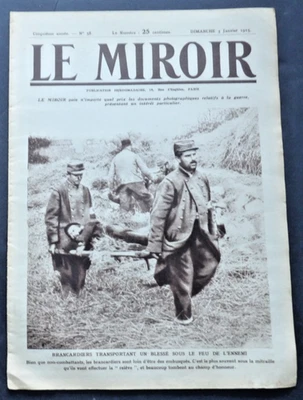 Le Miroir Journal (The Mirror) Sunday 3 January 1915, No. 58 French Magazine. Foto 1 de 4