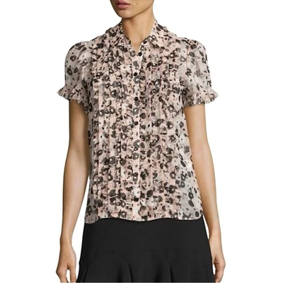 Blusa de gasa de seda Kate Spade Posy Grove talla M Foto 1 de 4