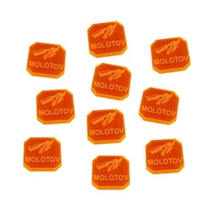 Litko Gaslands Tokens Gaslands Molotov Ammo Tokens - Translucent Orange New - Picture 1 of 2