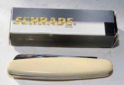 Cuchillo de Bolsillo SCHRADE 275HP EQUESTRIAN'S Blanco Casco Pick Nuevo en Caja Foto 1 de 4